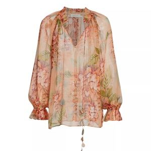 Zimmerman Silk Floral Print Blouse - Including Tank Top Camisole
